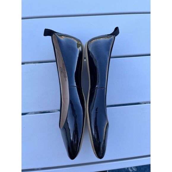 Karl Lagerfield Vadas Black Patent Leather Flats - Size 35.5- 5.5 Standard Width - Picture 2 of 8